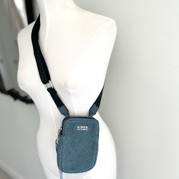 Aimee Kestenberg Denim Finished Leather Crossbody Bag - Picture 2 of 5